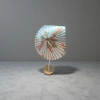 Floral pattern folding fan decorations, wall hangings for the living room and bedroom, handcrafted fabric, retro style details Picture
